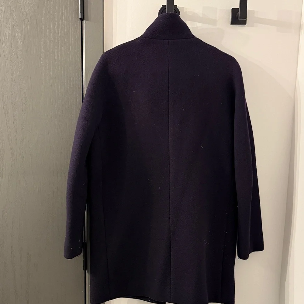 JCrew Navy Wool Coat - Classic Stand Collar Jacket - Picture 5 of 5